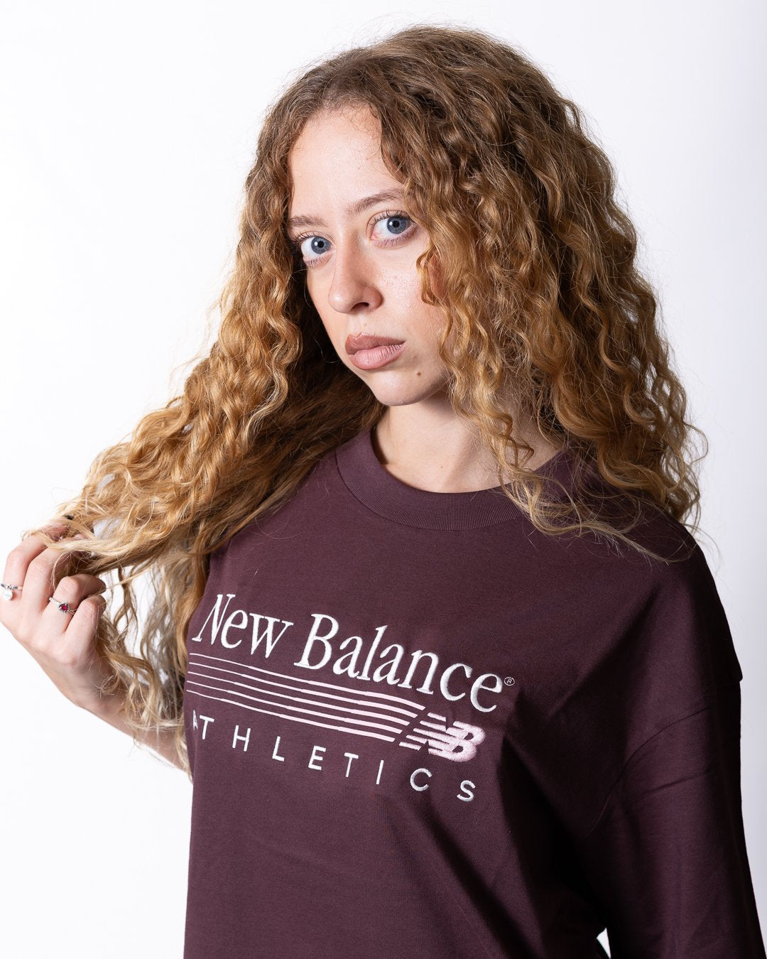 T-shirt New Balance con logo ricamato