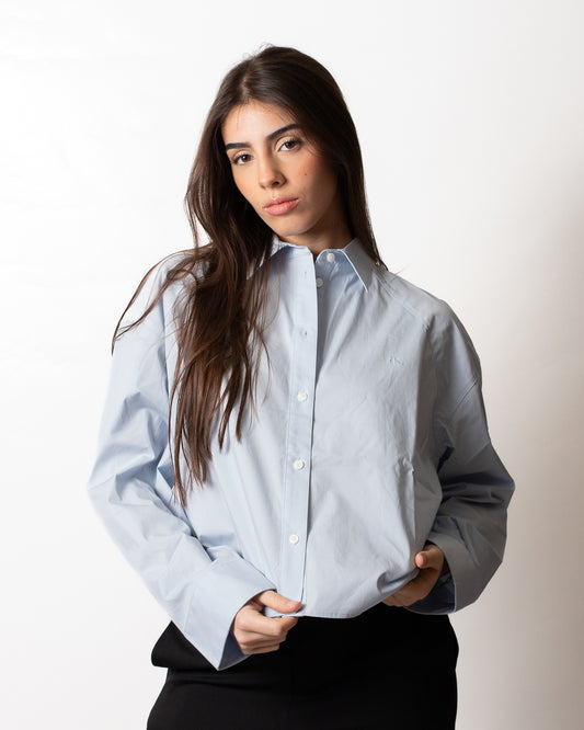 Camicia Calvin Klein cropped "Logo essential" donna