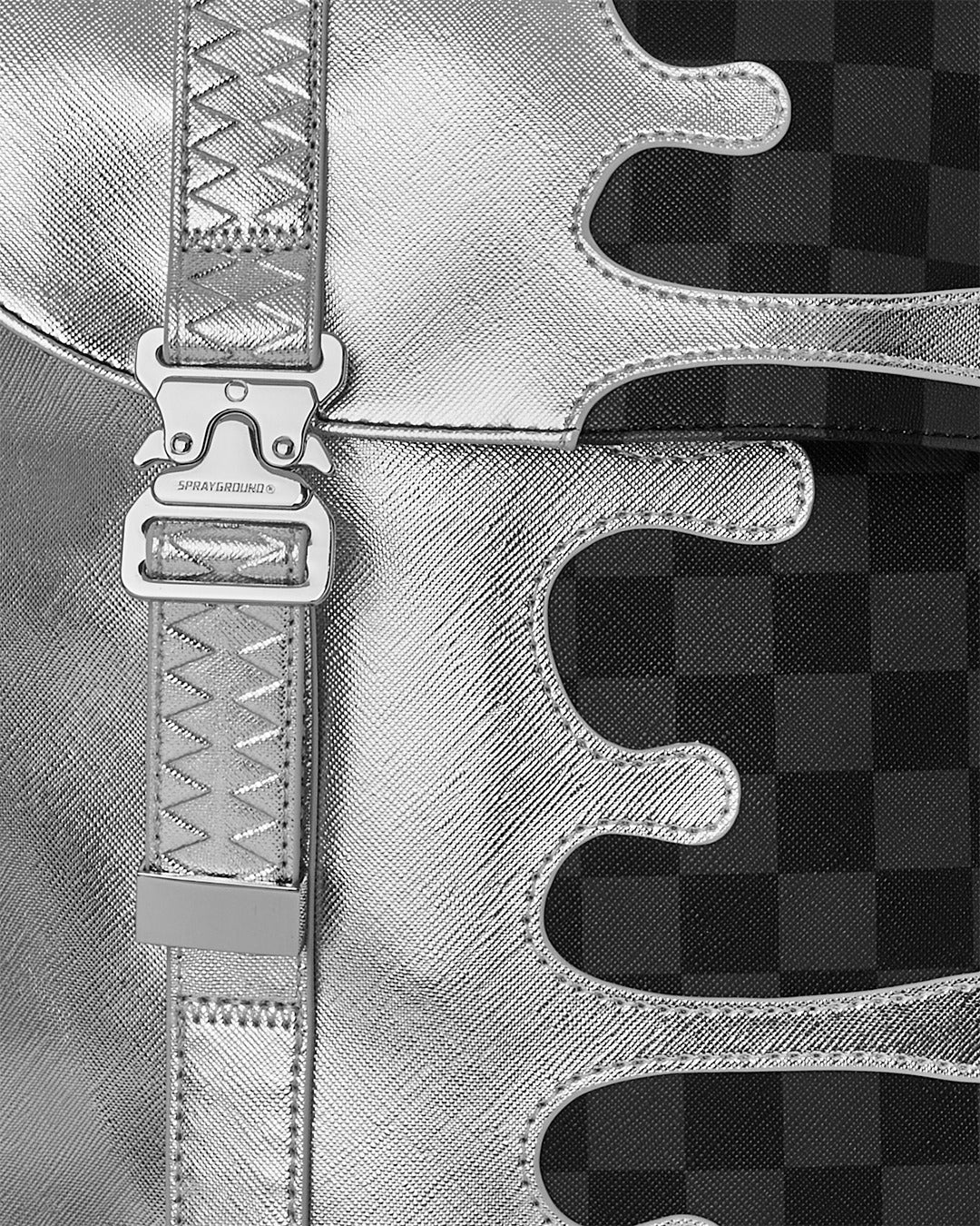 Zaino Sprayground nero SILVER SIDE DRIP BLACK CHECK MONTE CARLO