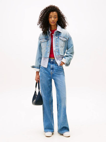 Giubbotto Tommy Jeans cropped in denim donna