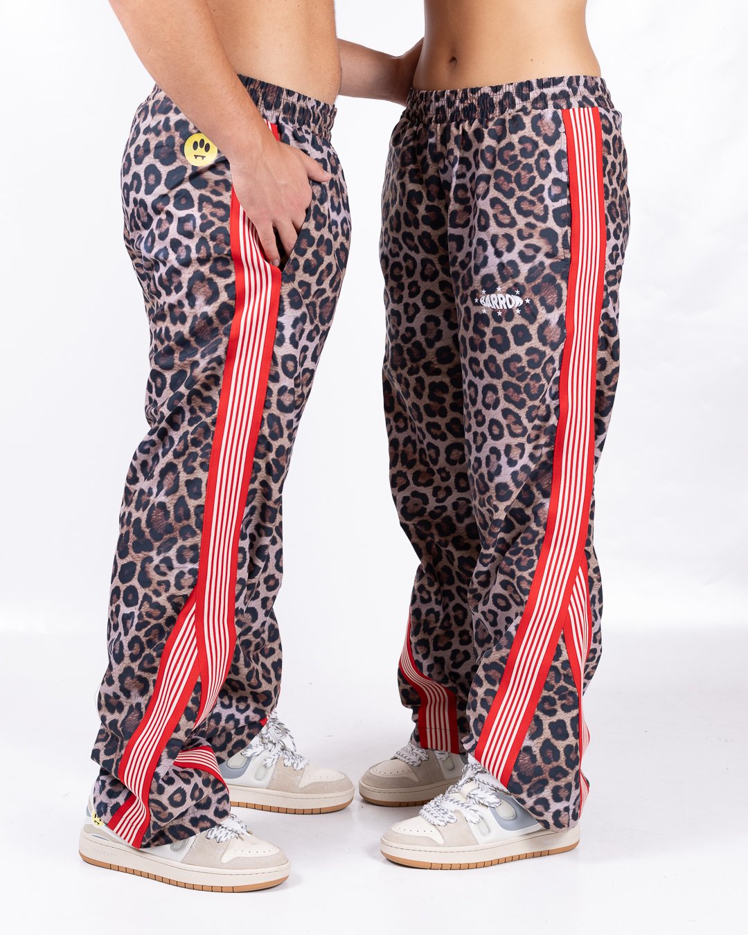 Pantalone Barrow animalier in nylon