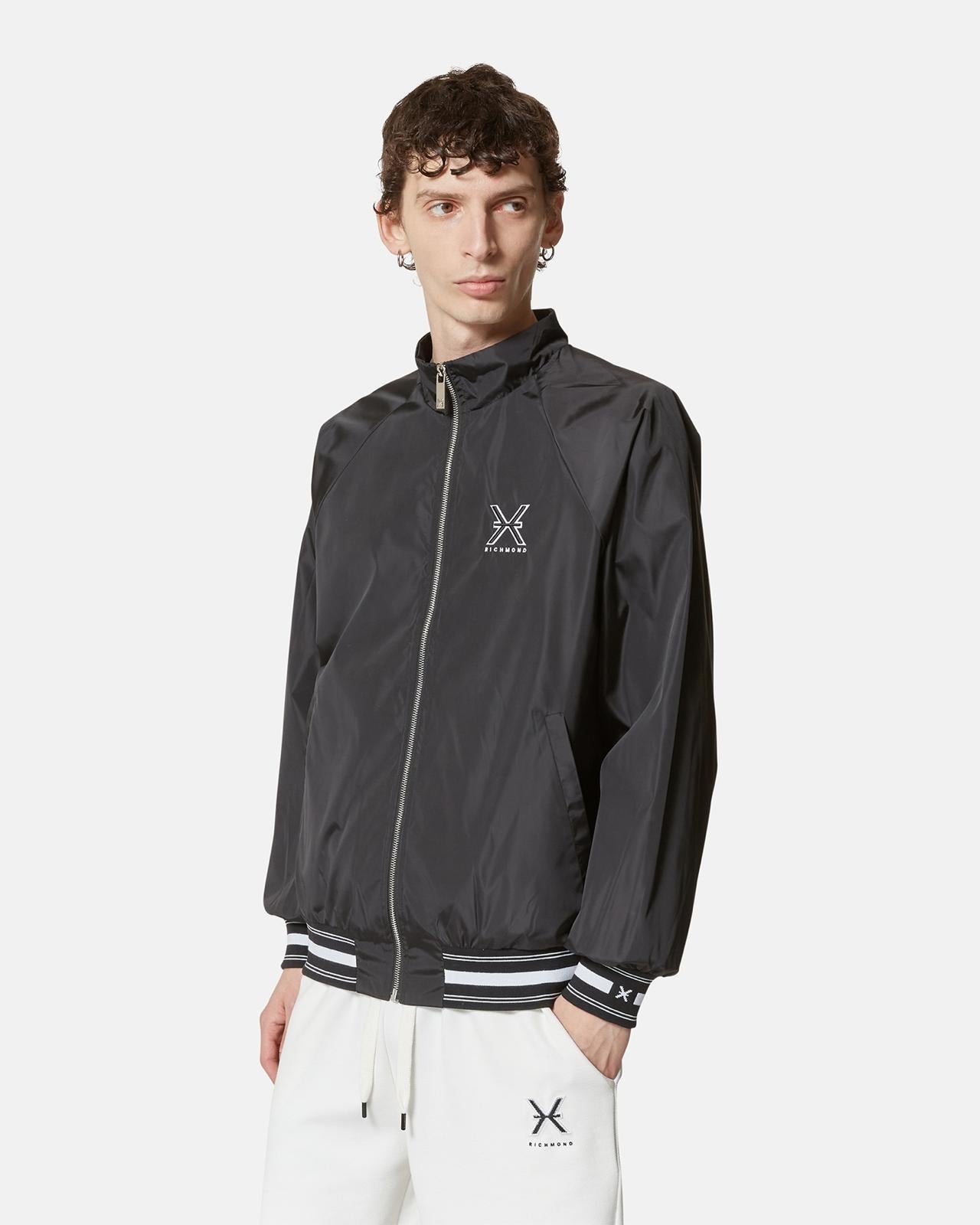 Giubbotto Richmond X in nylon con fascia logata uomo