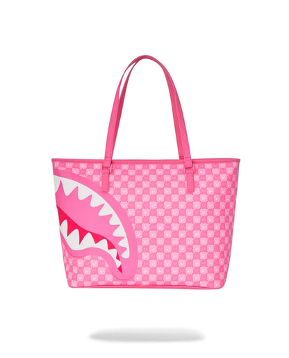 Borsa Sprayground fucsia PINK NEW CHECK FACES TOTE