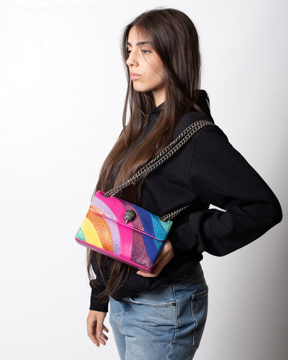 Borsa Kurt Geiger "Mini Kensington Multicolor" donna