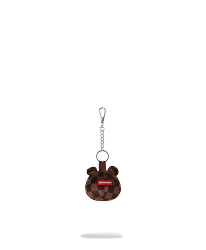 Portachiavi Sprayground marrone BROWN CHECKER BEAR HEAD KEYCHAIN