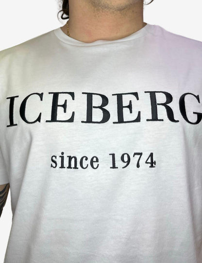 T-Shirt Iceberg logo ricamato uomo