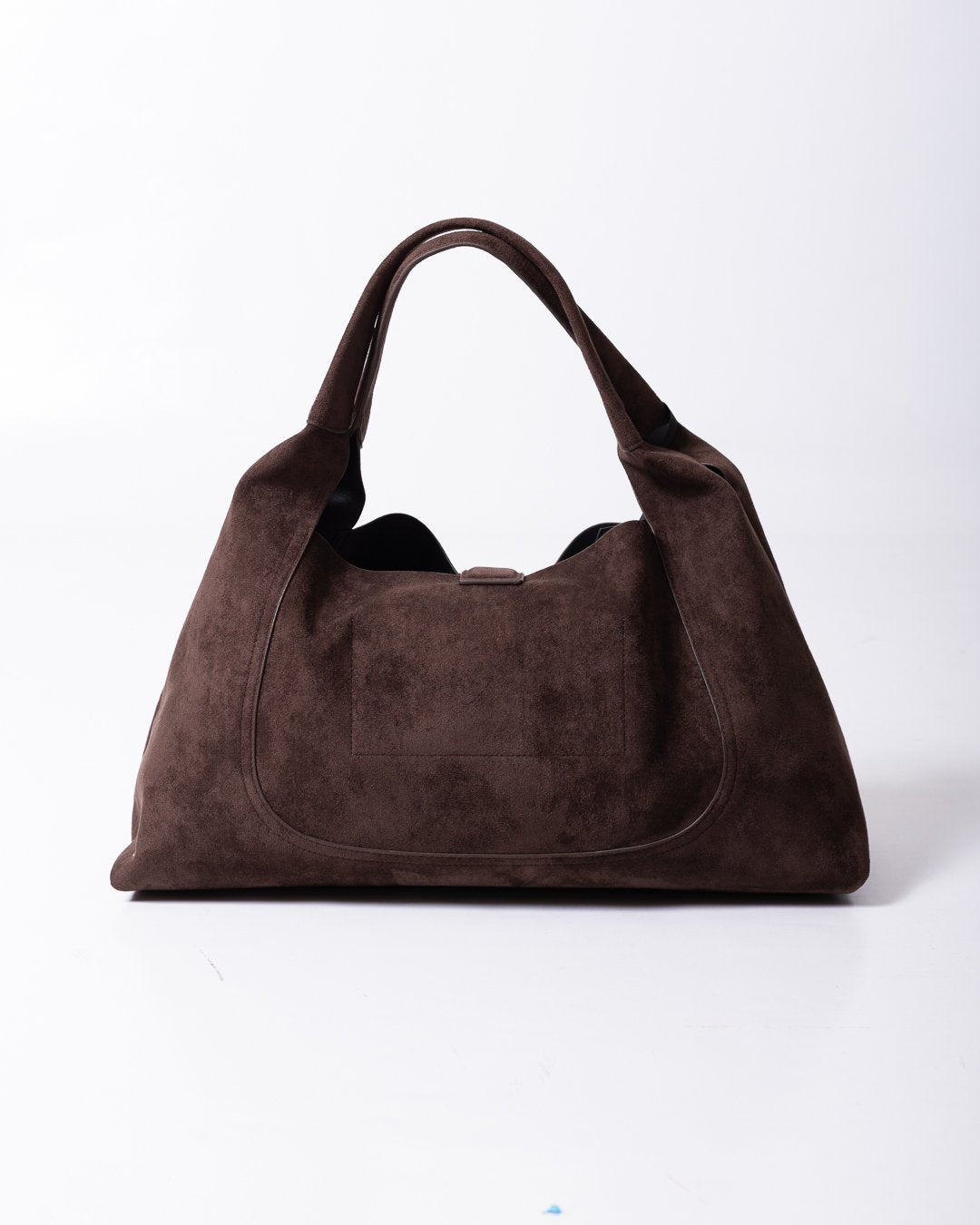 Borsa Just Cavalli in camoscio con dettaglio logo in metallo oro