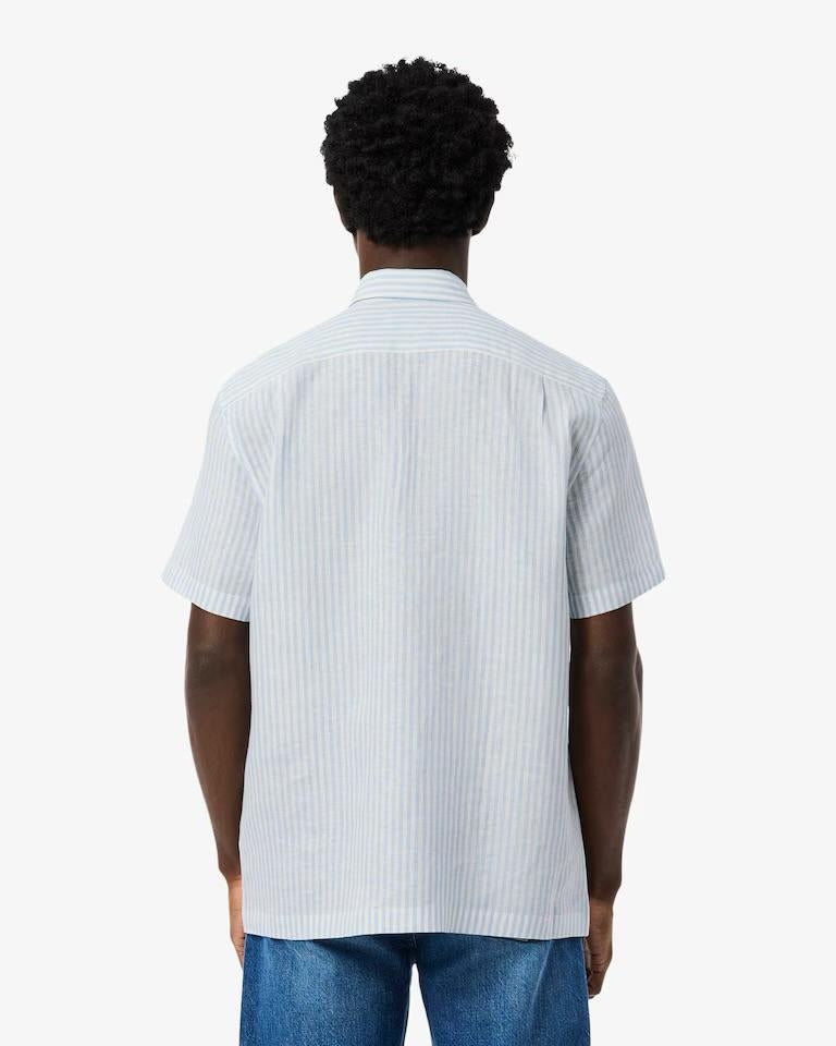 Camicia Lacoste a strisce in lino uomo
