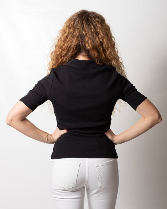 Polo Iceberg in costina con logo ricamato donna