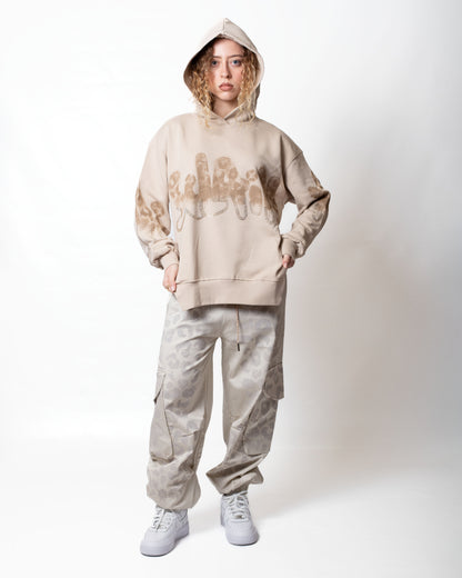 Felpa Disclaimer con logo animalier e strass donna