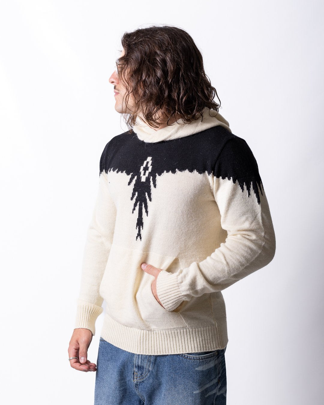 Maglia Marcelo Burlon con cappuccio "Icon Wings County" uomo