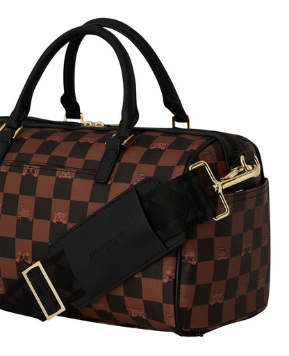 Borsa Sprayground marrone peeking character  mini duffle