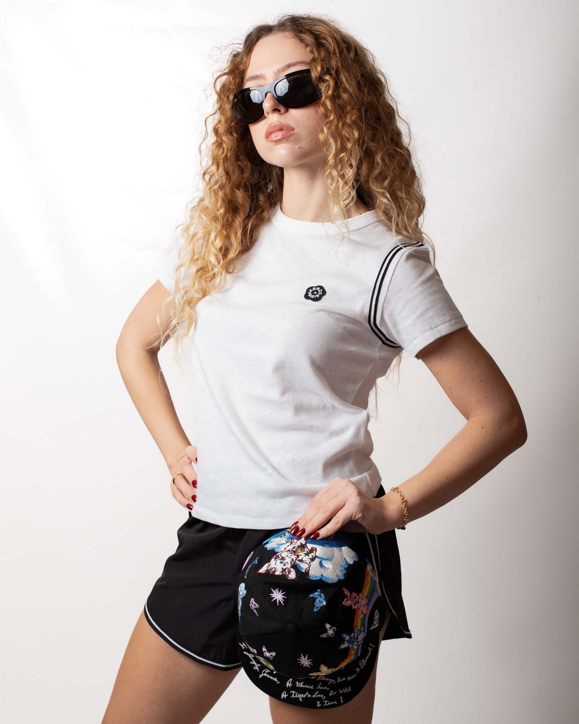 T-Shirt Kenzo in maglia con patch "Boke Flower 2.0"donna