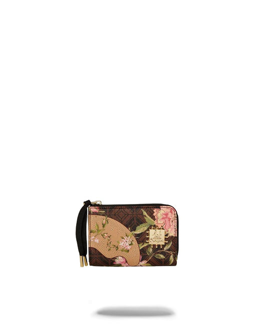 Portafoglio Sprayground marrone "AI Henny floral zip-out wallet"