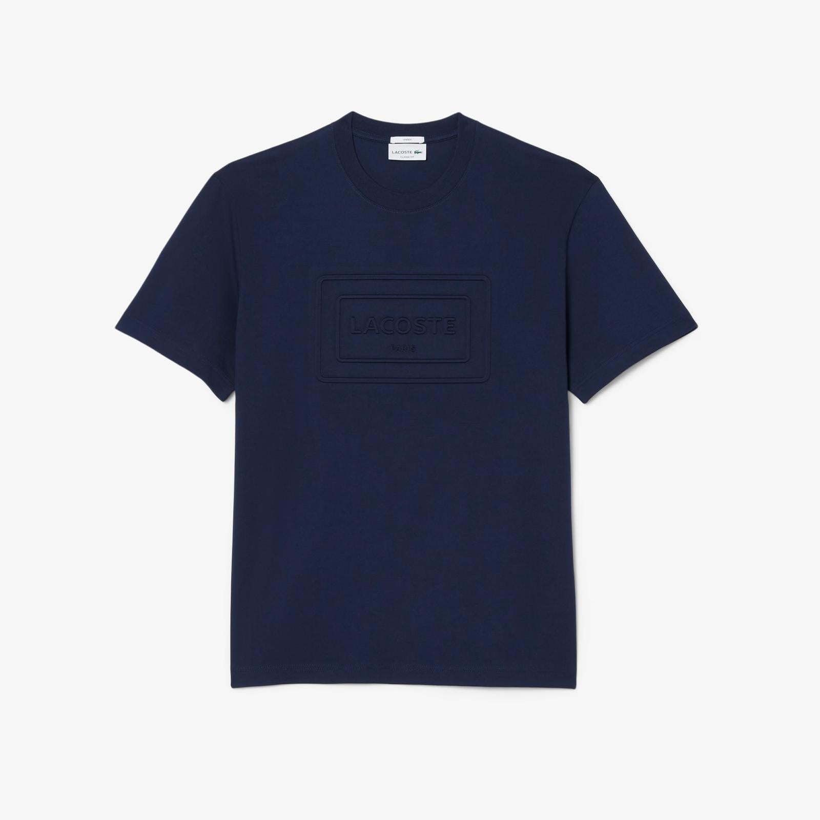 T-Shirt Lacoste classic con logo in rilievo uomo