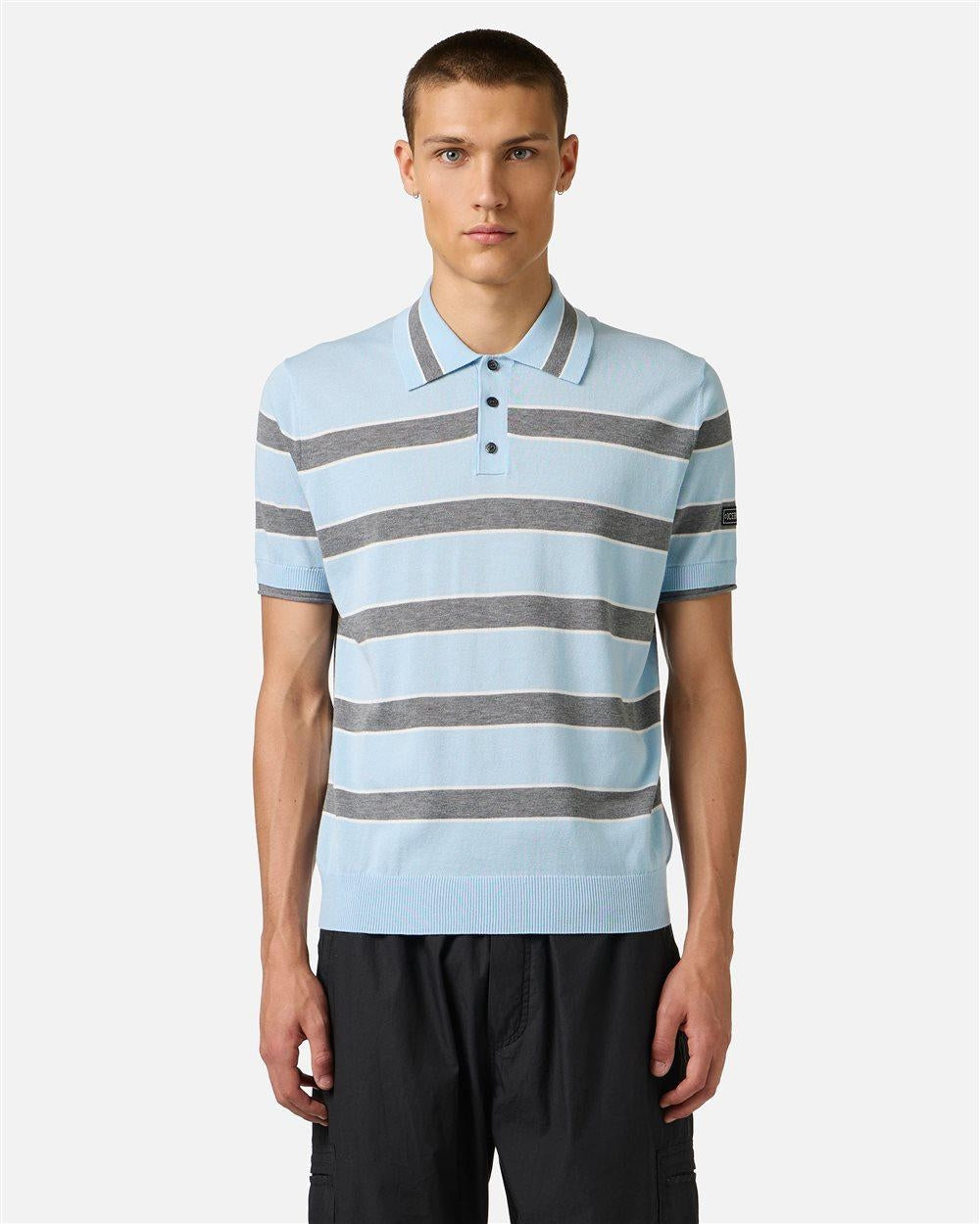 Polo Iceberg in maglia di cotone con colletto a contrasto