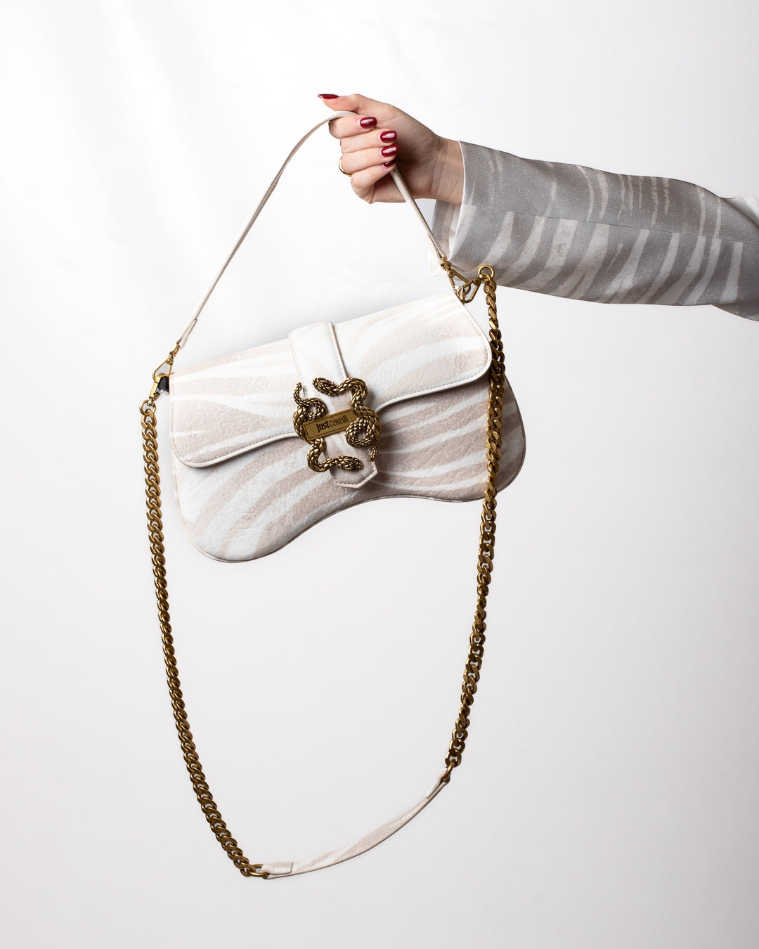 Borsa Just Cavalli "Print Natural Palm" donna