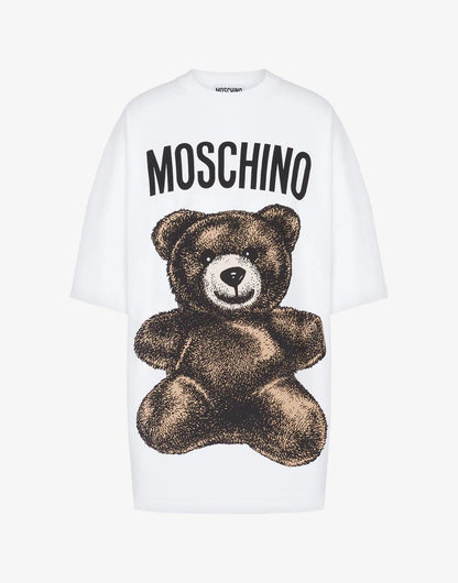 T-Shirt Moschino con maxi stampa "Teddy Bear" oversized