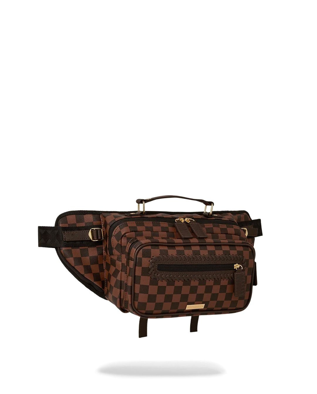 Marsupio Sprayground marrone core emboss check cargo crossbody
