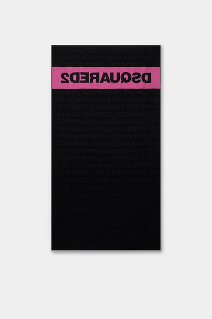 Telo mare Dsquared2 in spugna con logo all-over