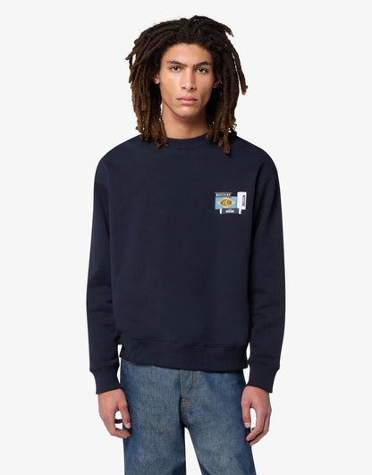 Felpa Moschino girocollo "Labels Embroidery" uomo