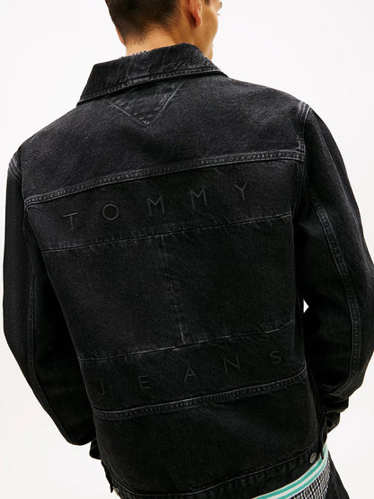 Giubbotto Tommy Jeans "Traker Flag" in jeans uomo