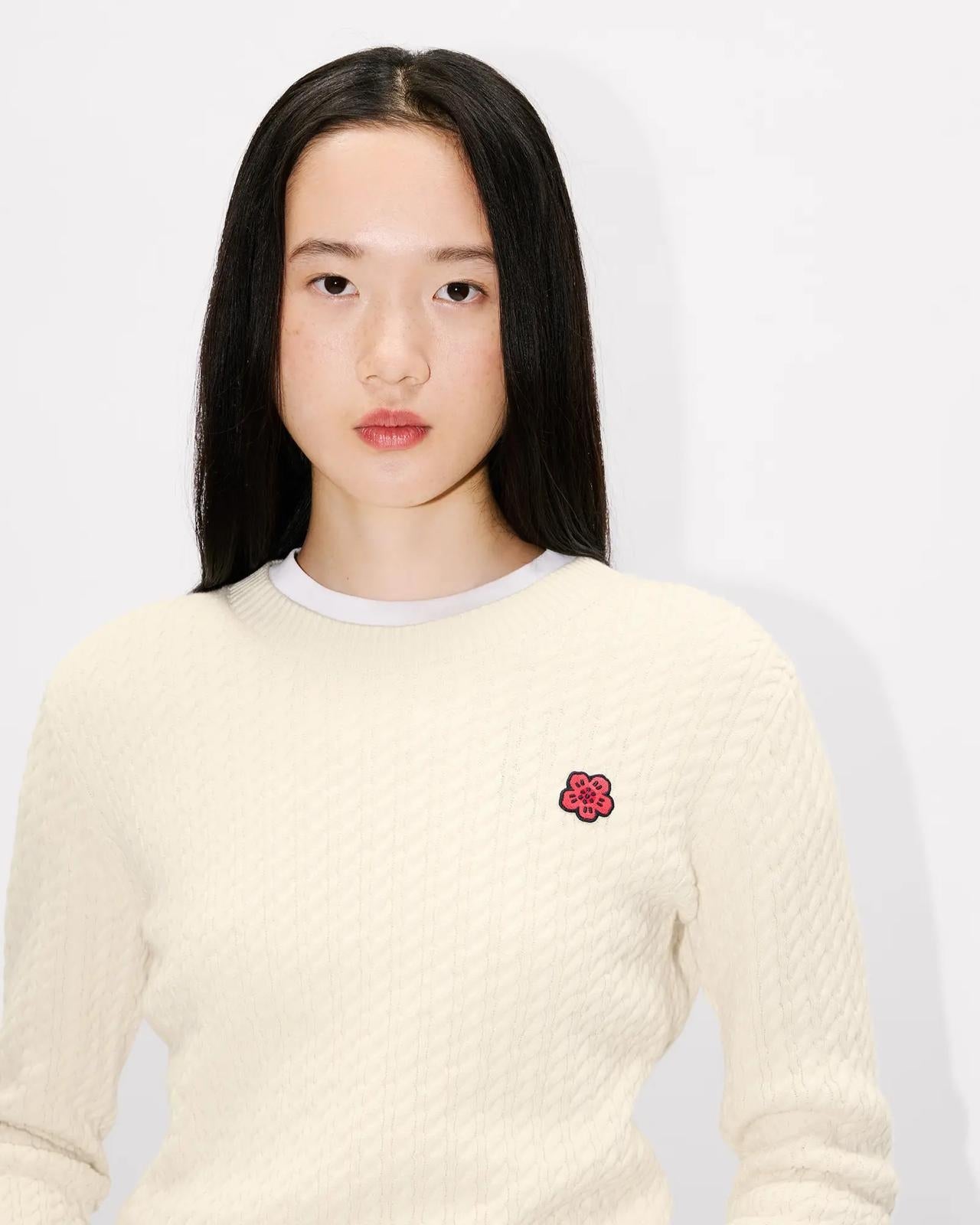 Maglia Kenzo girocollo "Boke Flower Cable" donna