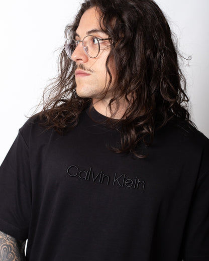 T-Shirt Calvin Klein con ricamo tono su tono uomo