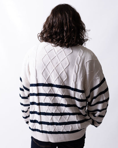 Cardigan Tommy Jeans in maglia "Stripe Cable" uomo