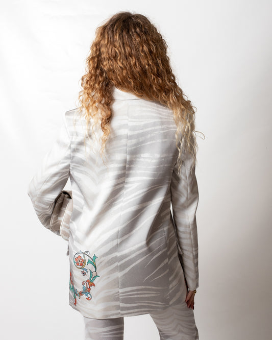 Giacca blazer Just Cavalli monopetto "Panel Foulard" donna