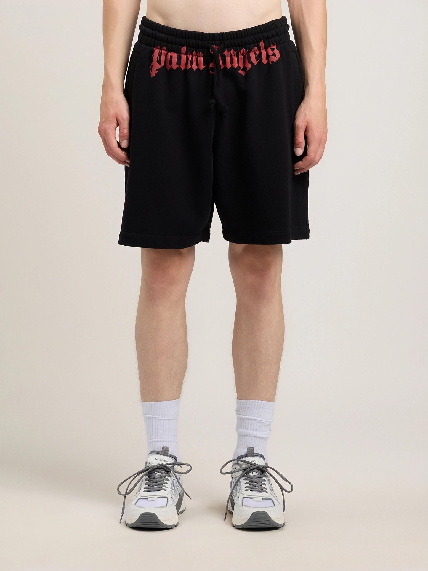 Bermuda Palm Angels in felpa "Waist Logo" uomo