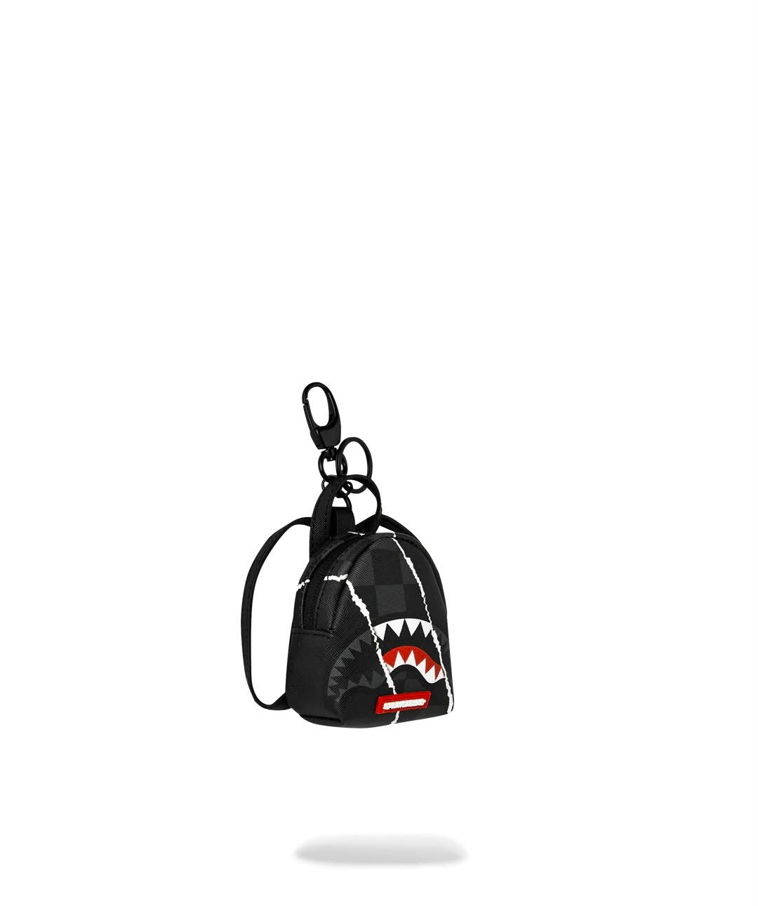 Portachiavi Sprayground nero CENTER RIP REVEALING GRAY CHECK BACKPACK KEYCHAIN