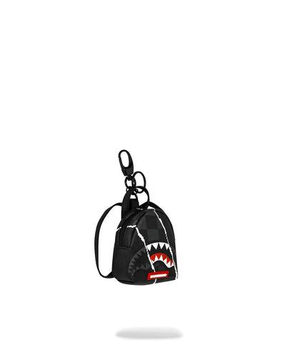 Portachiavi Sprayground nero CENTER RIP REVEALING GRAY CHECK BACKPACK KEYCHAIN