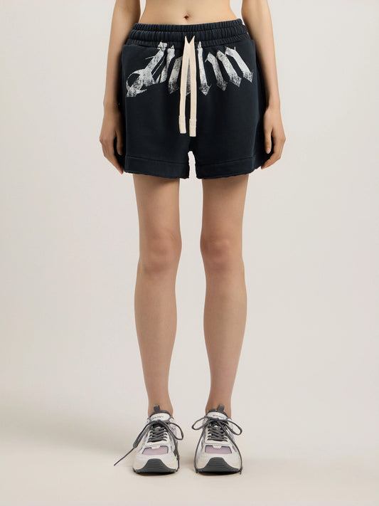 Short Palm Angels in felpa "Big Waist Logo" donna