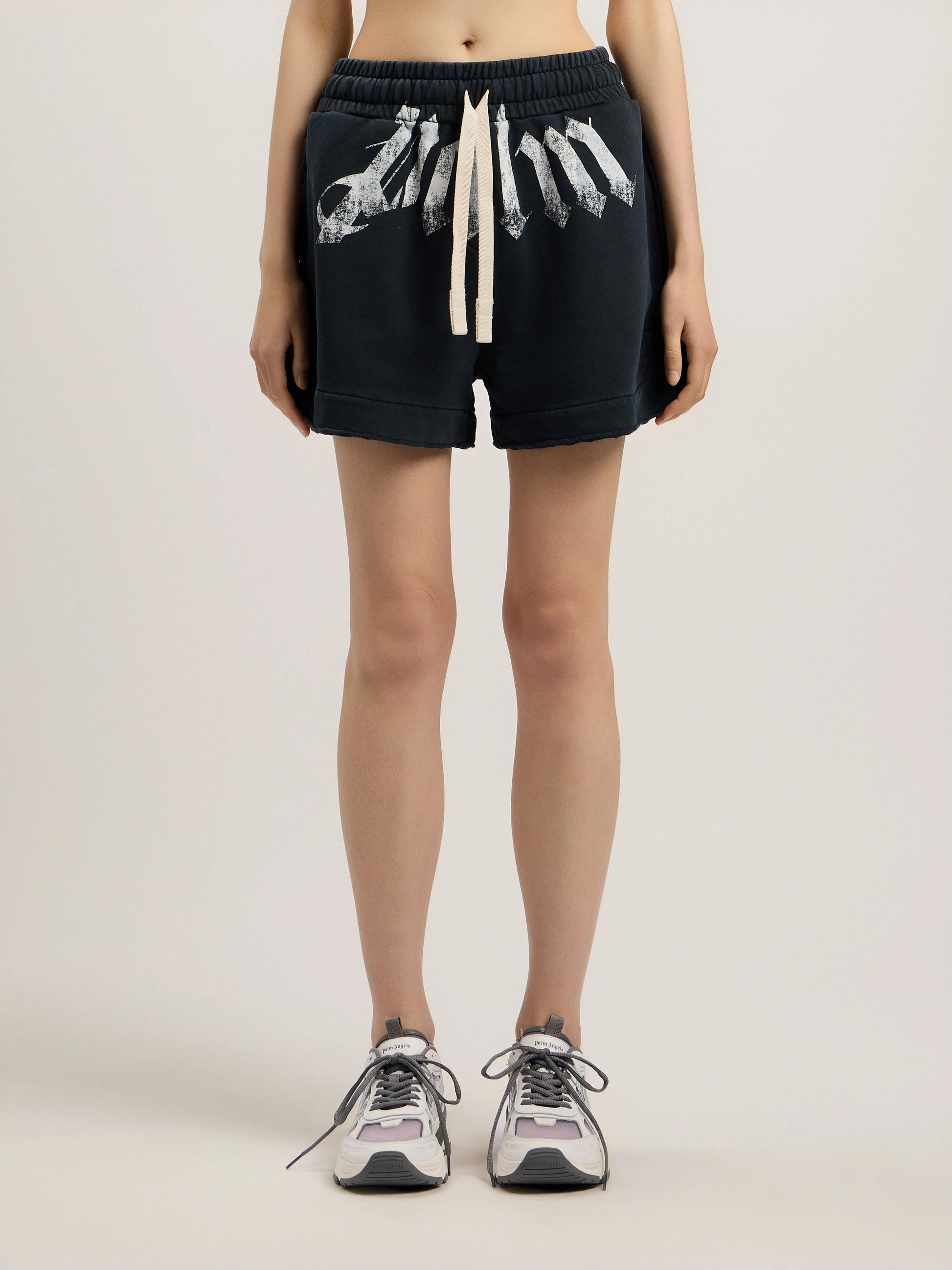 Short Palm Angels in felpa "Big Waist Logo" donna