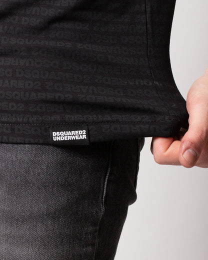 T-Shirt Dsquared2 con logo all-over uomo