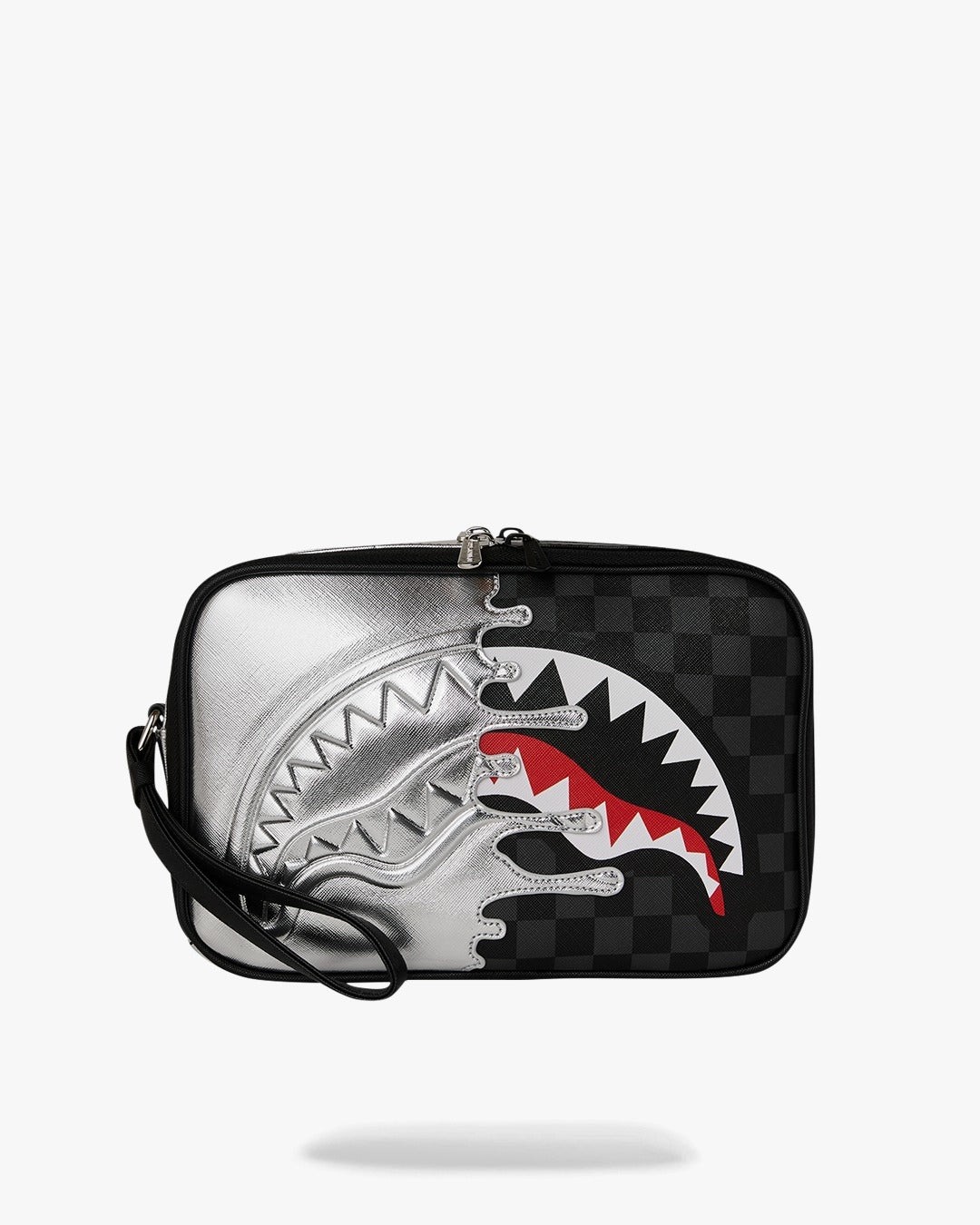 Pochette e beauty Sprayground nero SILVER SIDE DRIP BLACK CHECK BRICK TOILETRY