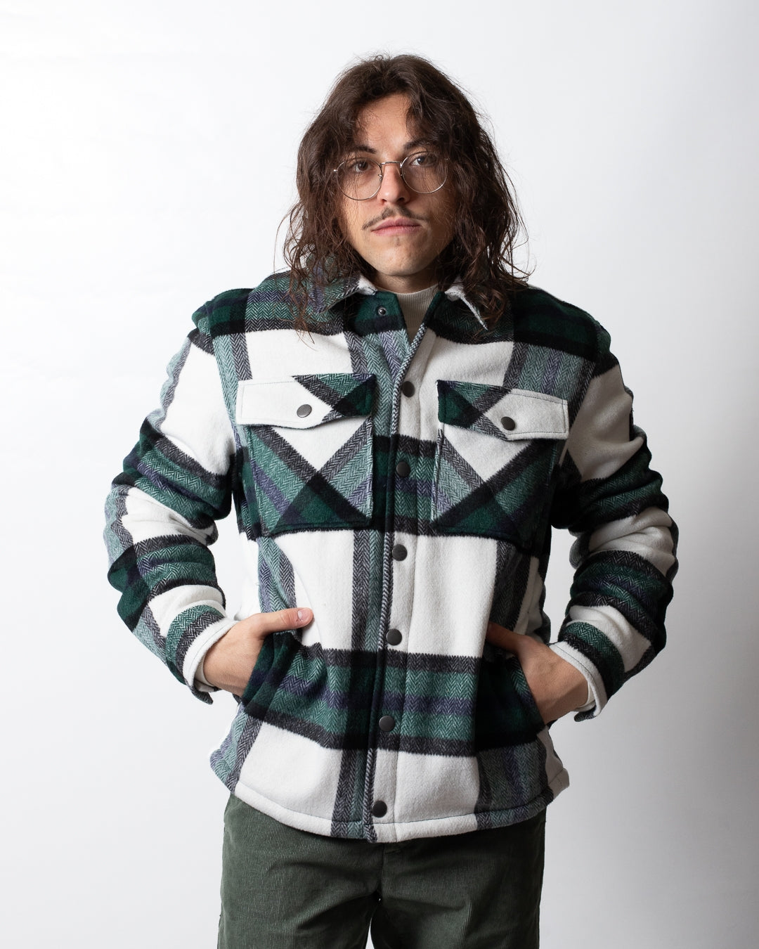 Giubbotto Liu Jo a quadri in misto lana uomo