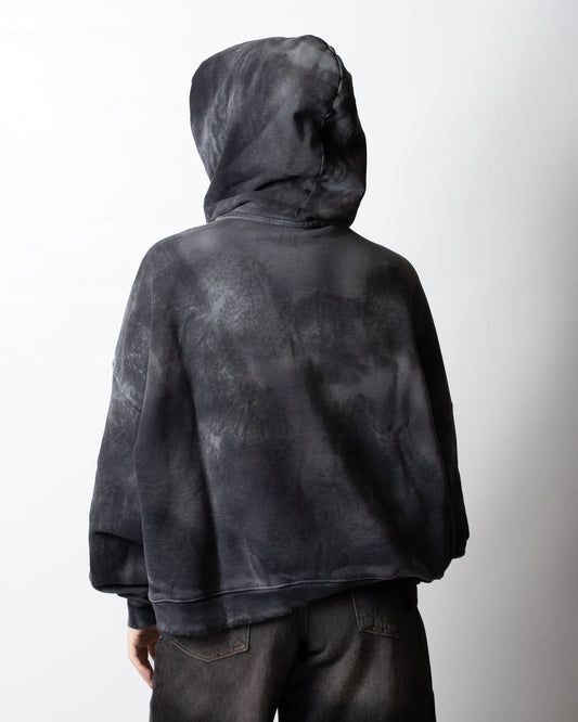 Felpa John Richmond cropped con cappuccio e stampa donna