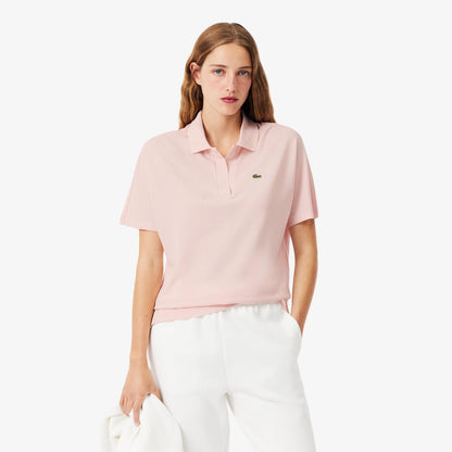 Polo Lacoste in fluido pique donna