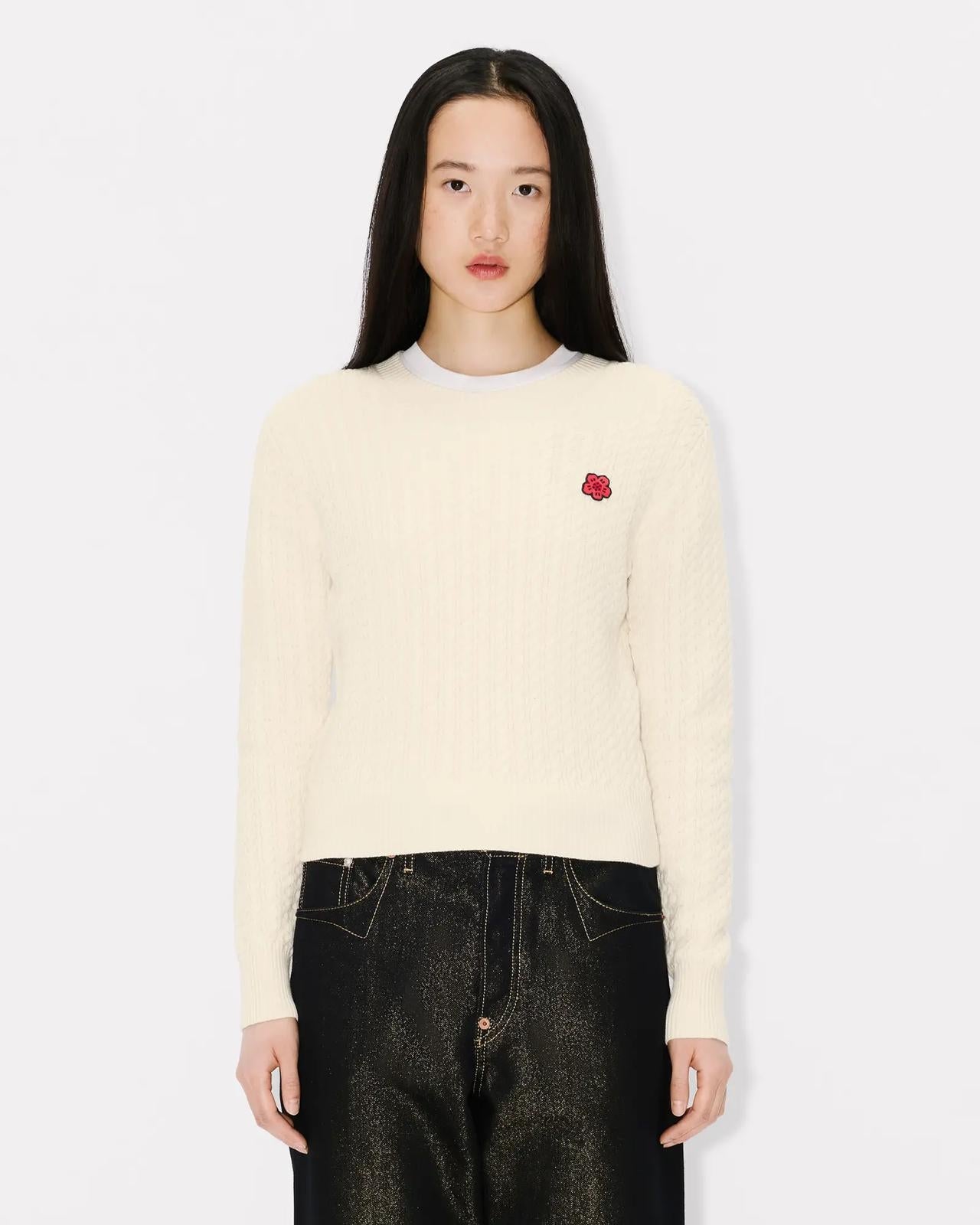 Maglia Kenzo girocollo "Boke Flower Cable" donna