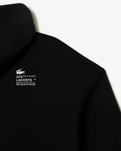 Felpa Lacoste cropped con cappuccio e logo in silicone donna