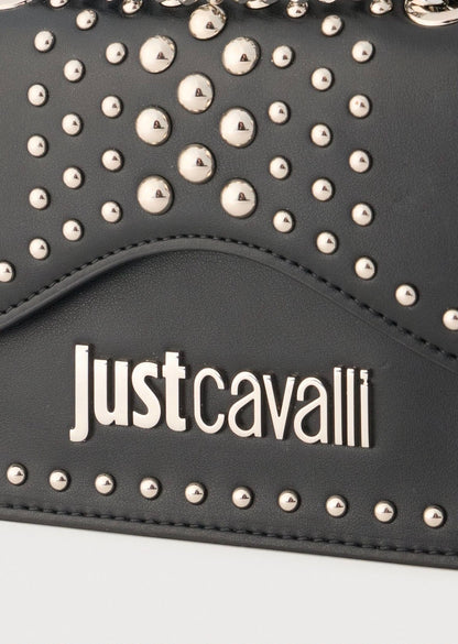 Borsa Just Cavalli con logo in argento e borchie