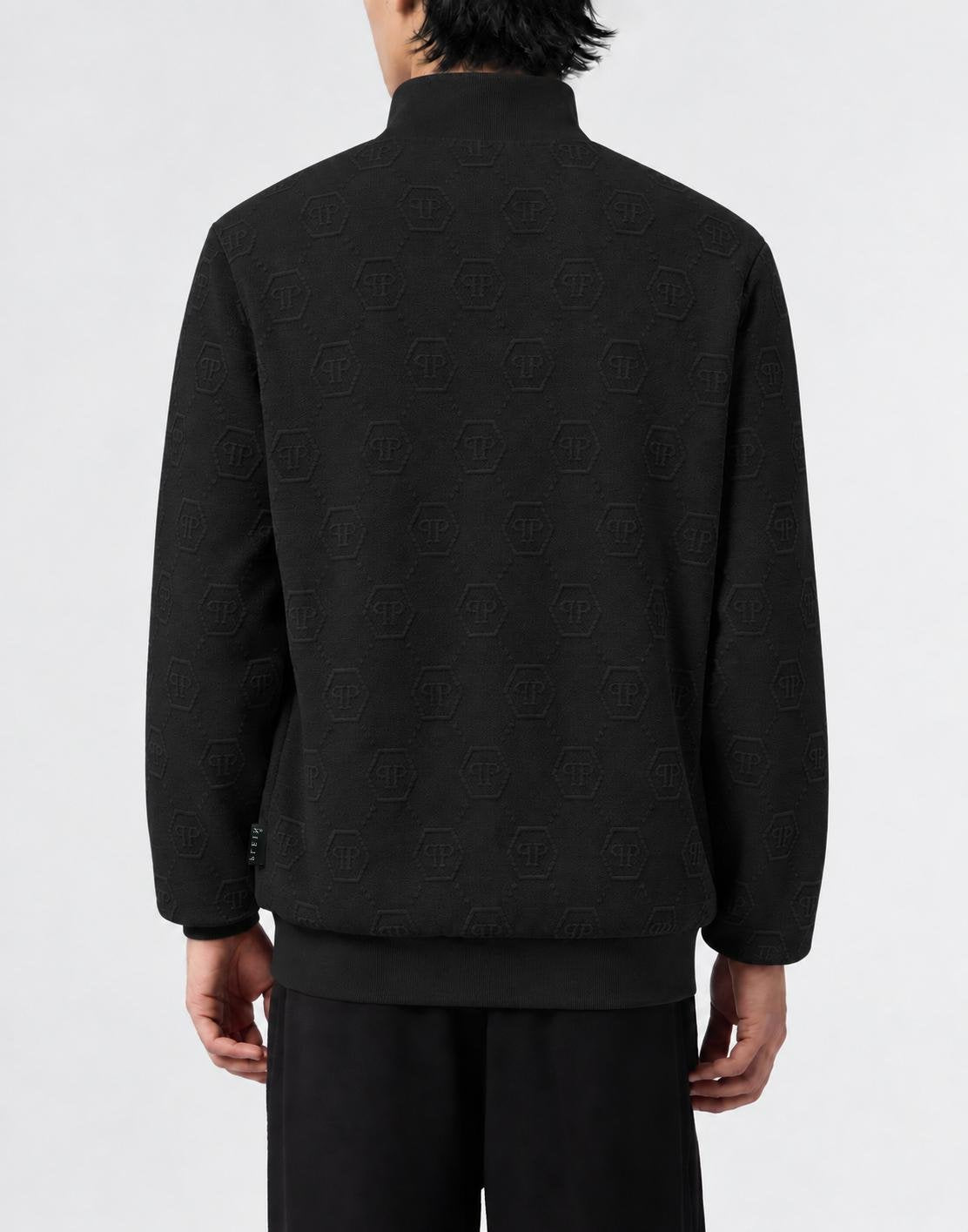 Felpa Philipp Plein Jacquard Monogram con patch logo