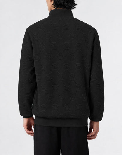 Felpa Philipp Plein Jacquard Monogram con patch logo