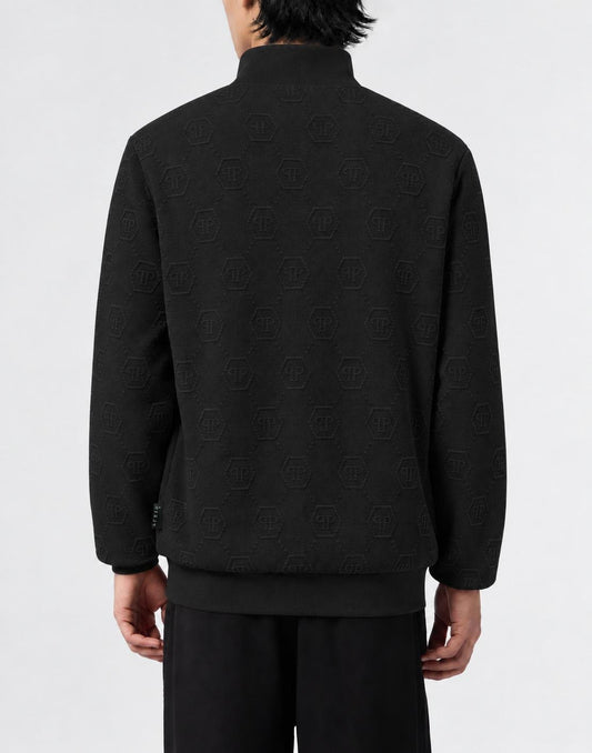 Felpa Philipp Plein Jacquard Monogram con patch logo
