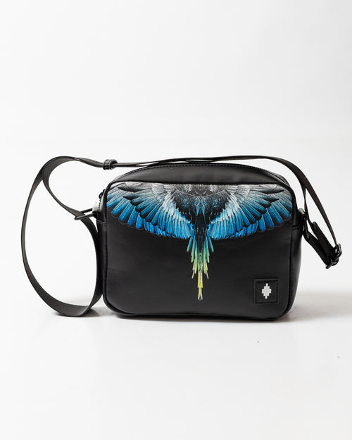 Tracolla Marcelo Burlon in ecopelle "Icon Wings Royal" logato