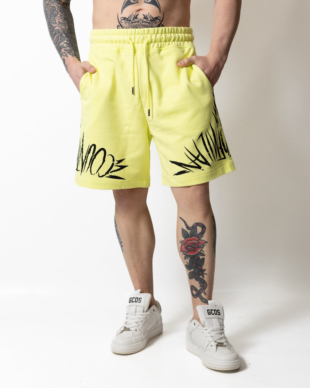 Bermuda Marcelo Burlon in felpa "County Wings" uomo