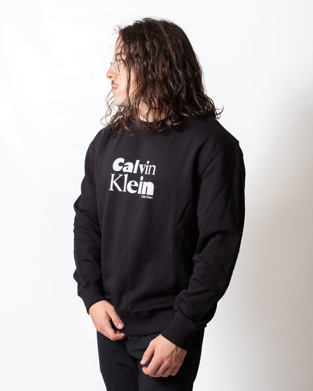 Felpa Calvin Klein girocollo "Bold Graph" uomo