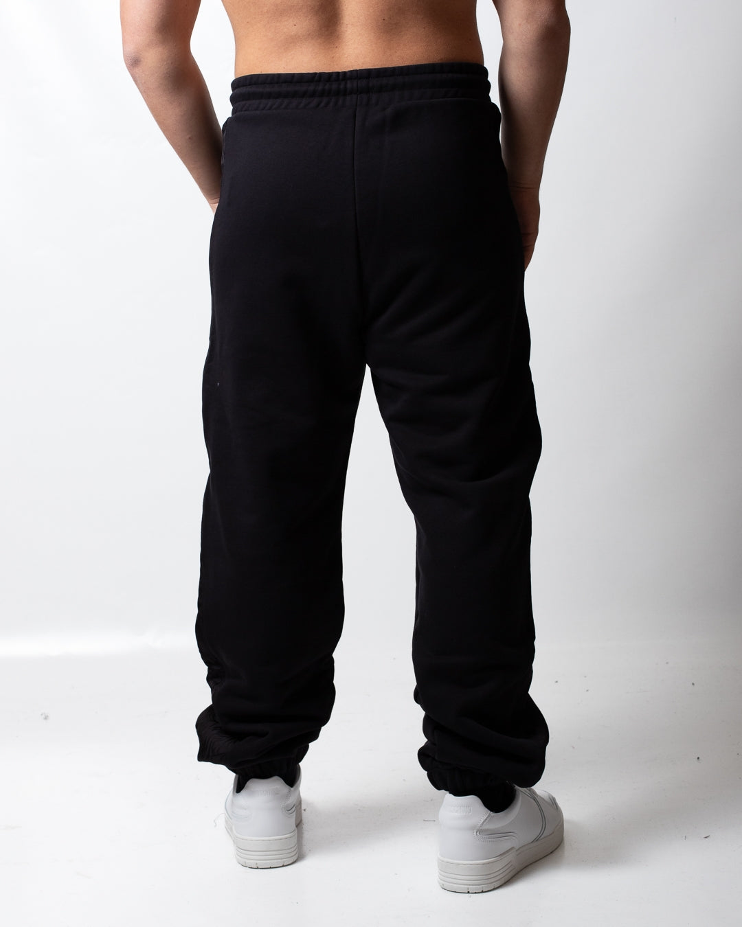 Pantalone John Richmond in felpa con ricamo e dettagli jacquard uomo